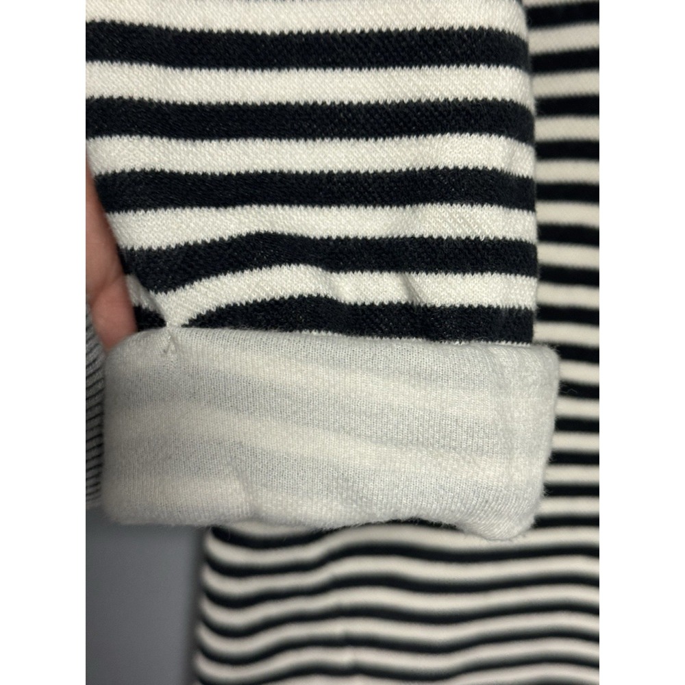 Topshop Women's Black And White Striped Shift Dress Size 4 Preppy Casual - Picture 5 of 14